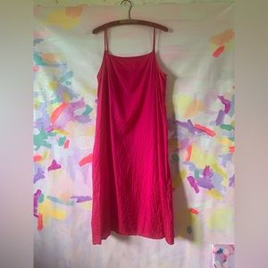 Injiri Slip Dress Hot Pink